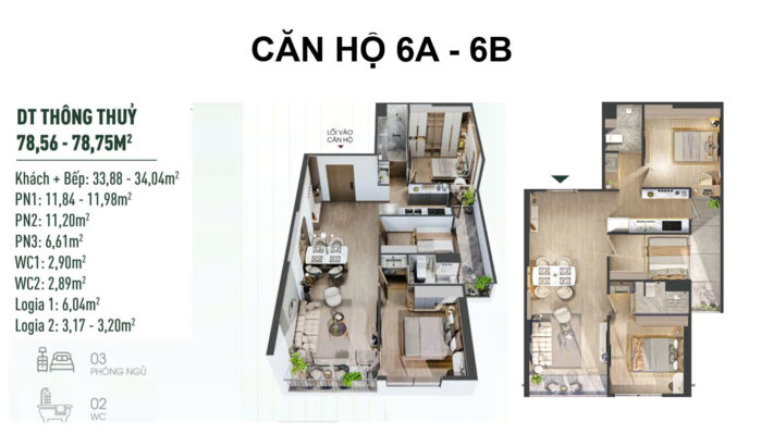 Can 6A 6B chung cu the fibonan 1