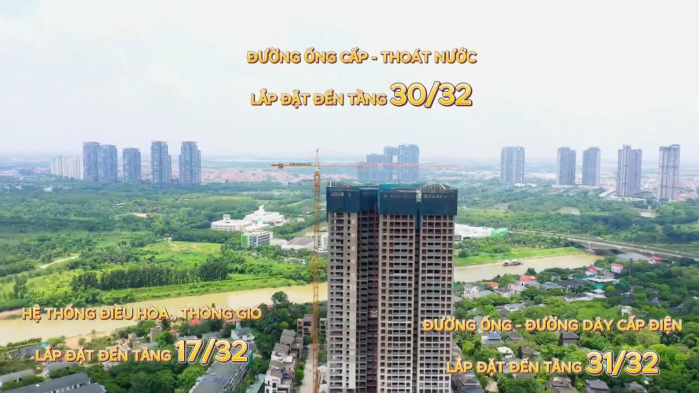 Tiến độ xây dựng dự án chung cư The Fibonan tháng 6 năm 2025 Cap nhat tien do xay dung chung cu The Fibonan Thang 6.2025